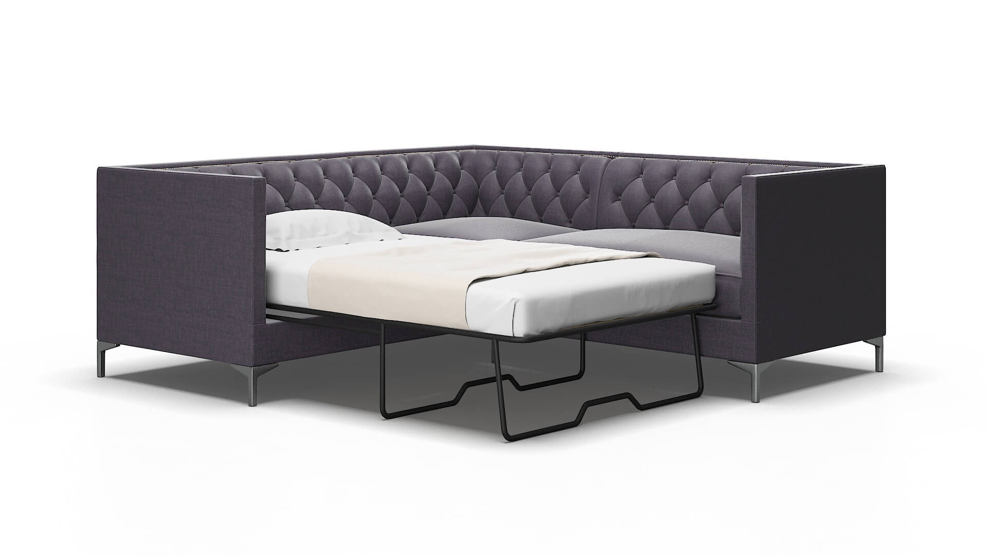 Gosford Durham Ink Sectional Sleeper Espresso legs 2
