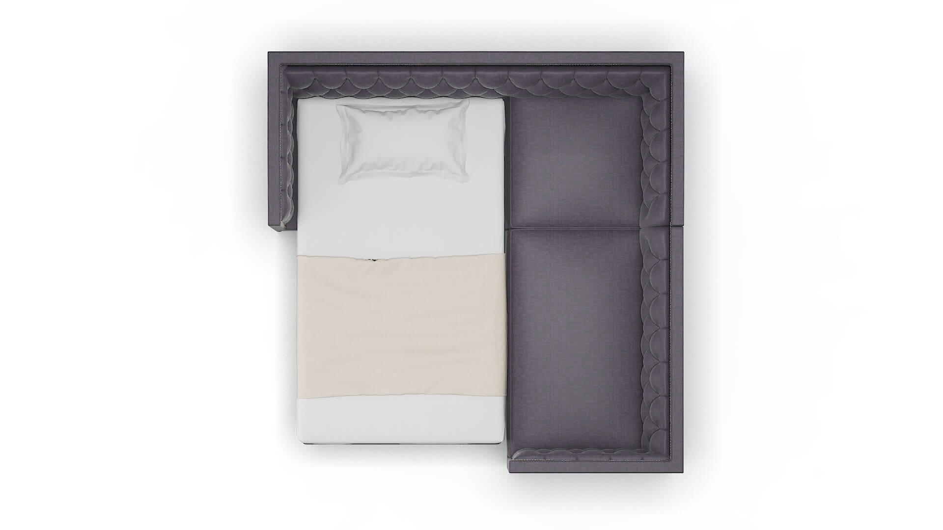 Gosford Durham Ink Sectional Sleeper Espresso legs 3