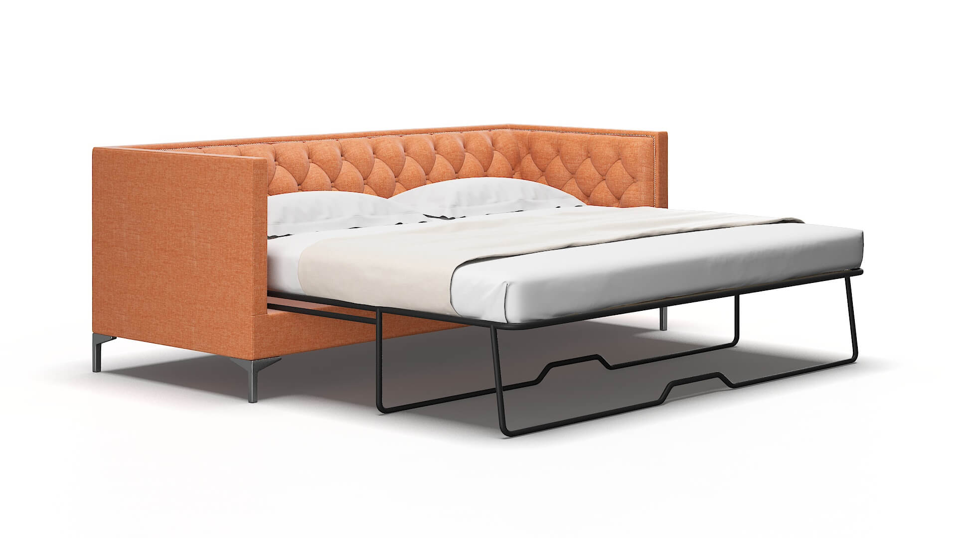 Gosford Durham Tangerine Sofa Sleeper Espresso legs 2