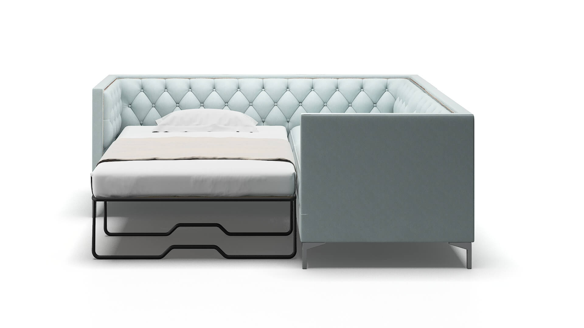 Gosford Hepburn Peridot Sectional Sleeper Espresso legs 1