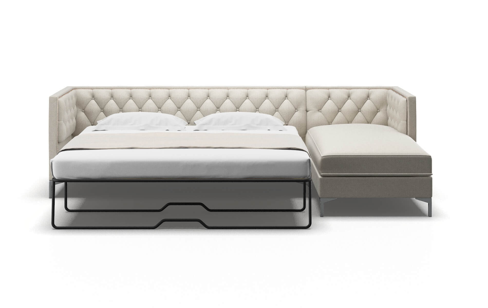 Gosford Insight Dove Panel Sleeper Espresso legs 1