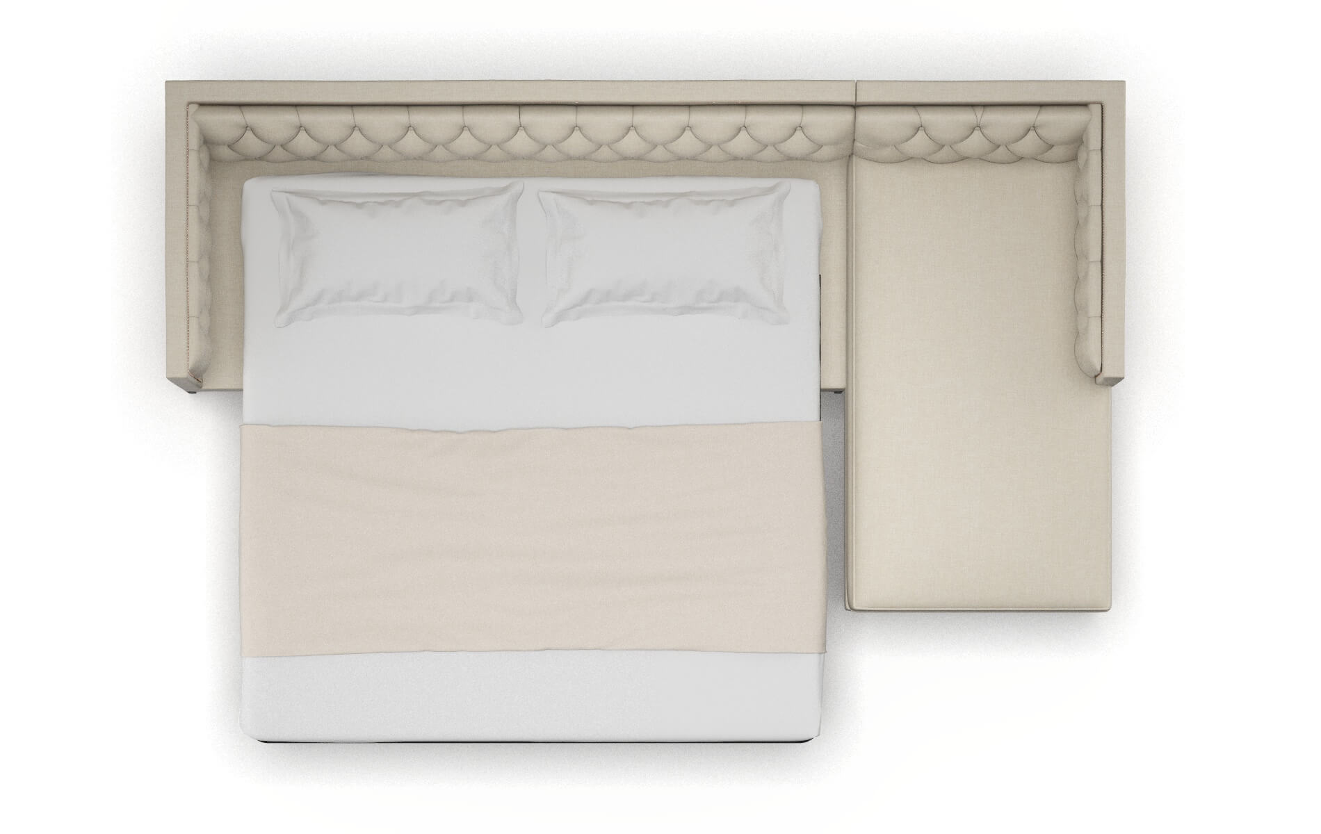 Gosford Keylargo Almond Panel Sleeper Espresso legs 3