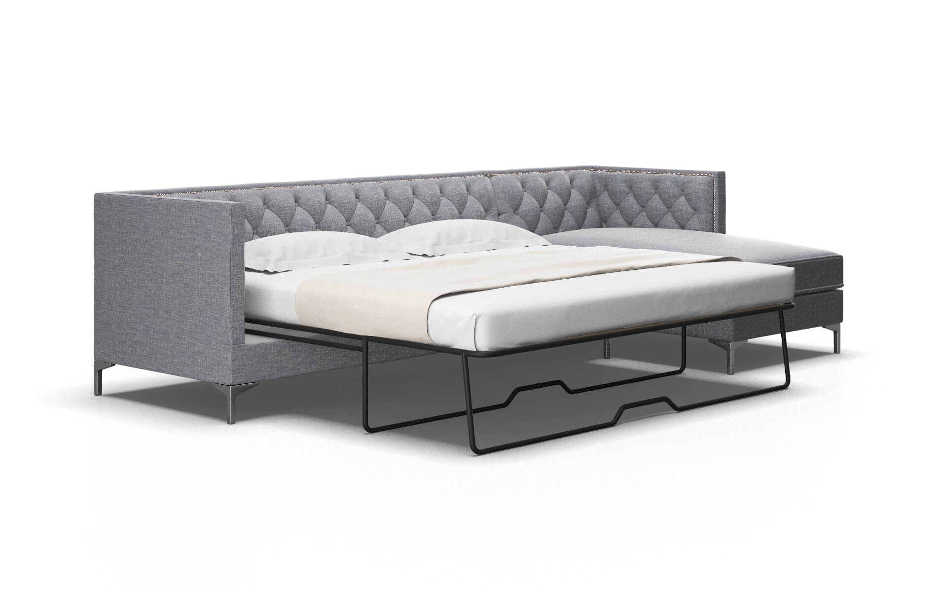 Gosford Lana Ash Panel Sleeper Espresso legs 2