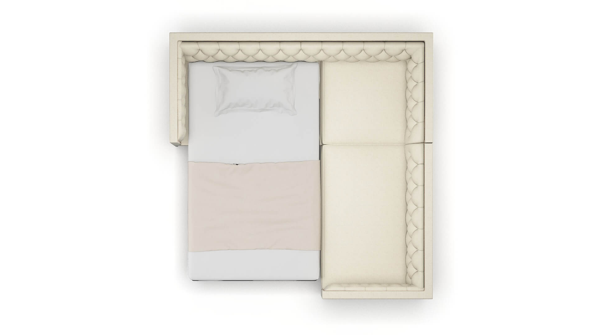 Gosford Lana Sand Sectional Sleeper Espresso legs 3