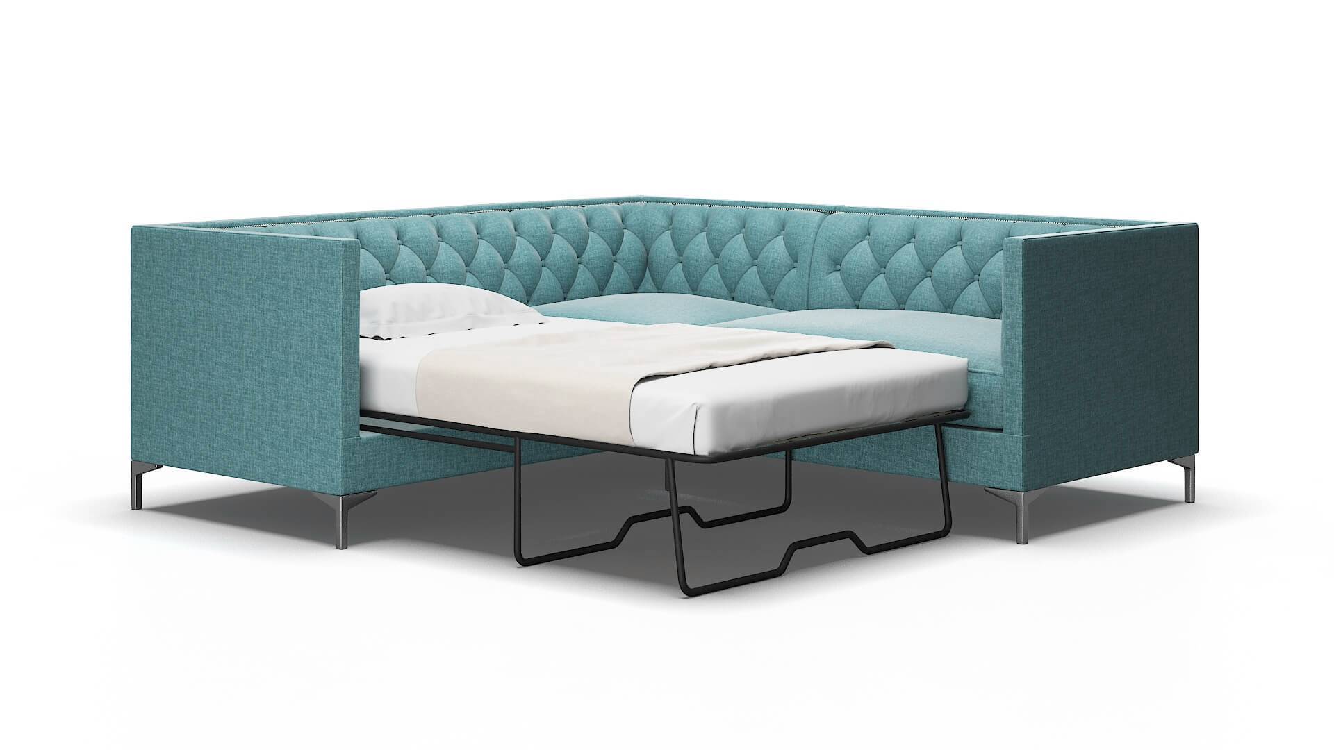 Gosford Leslie Peacock Sectional Sleeper Espresso legs 2