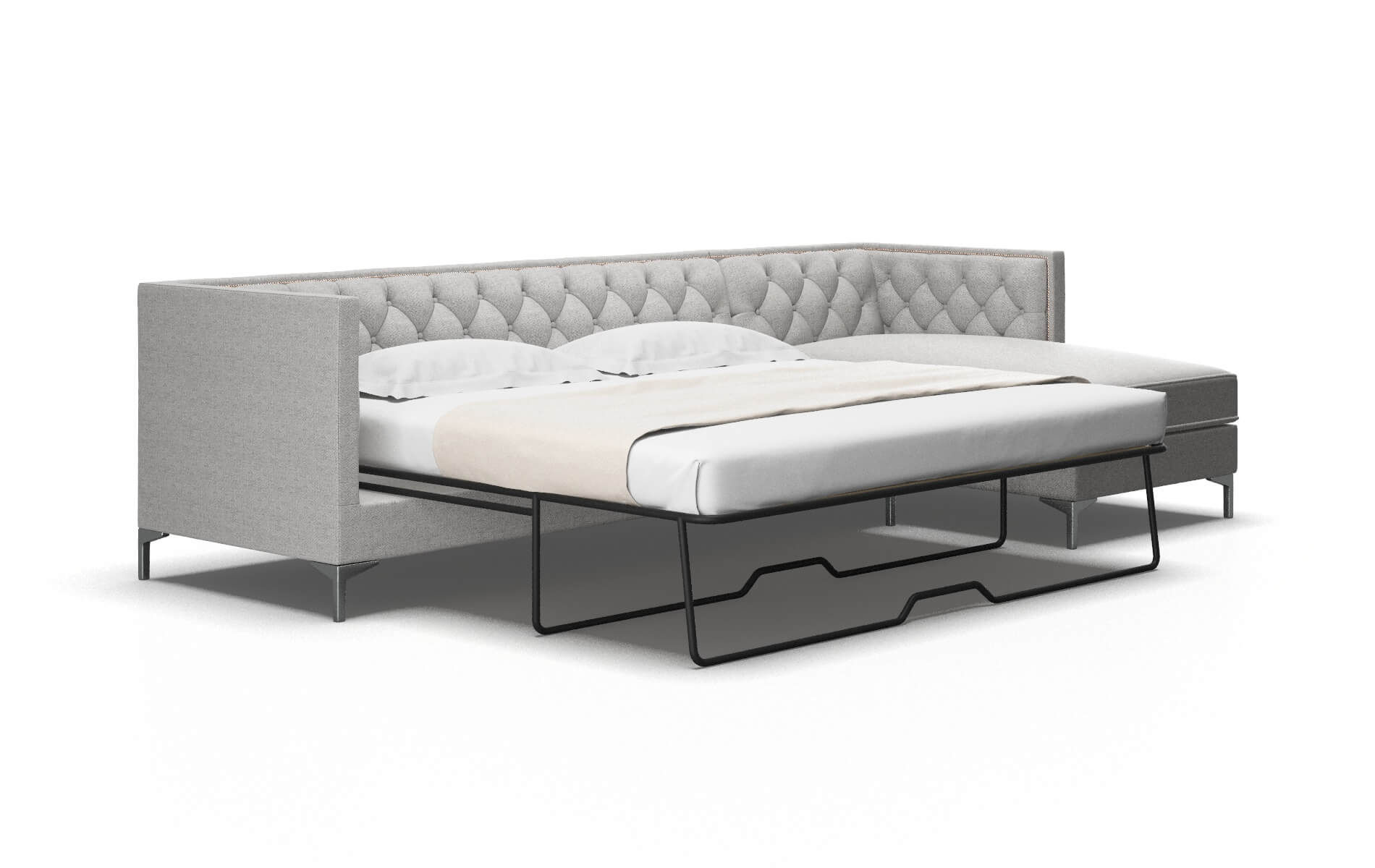 Gosford Malibu Dove Panel Sleeper Espresso legs 2