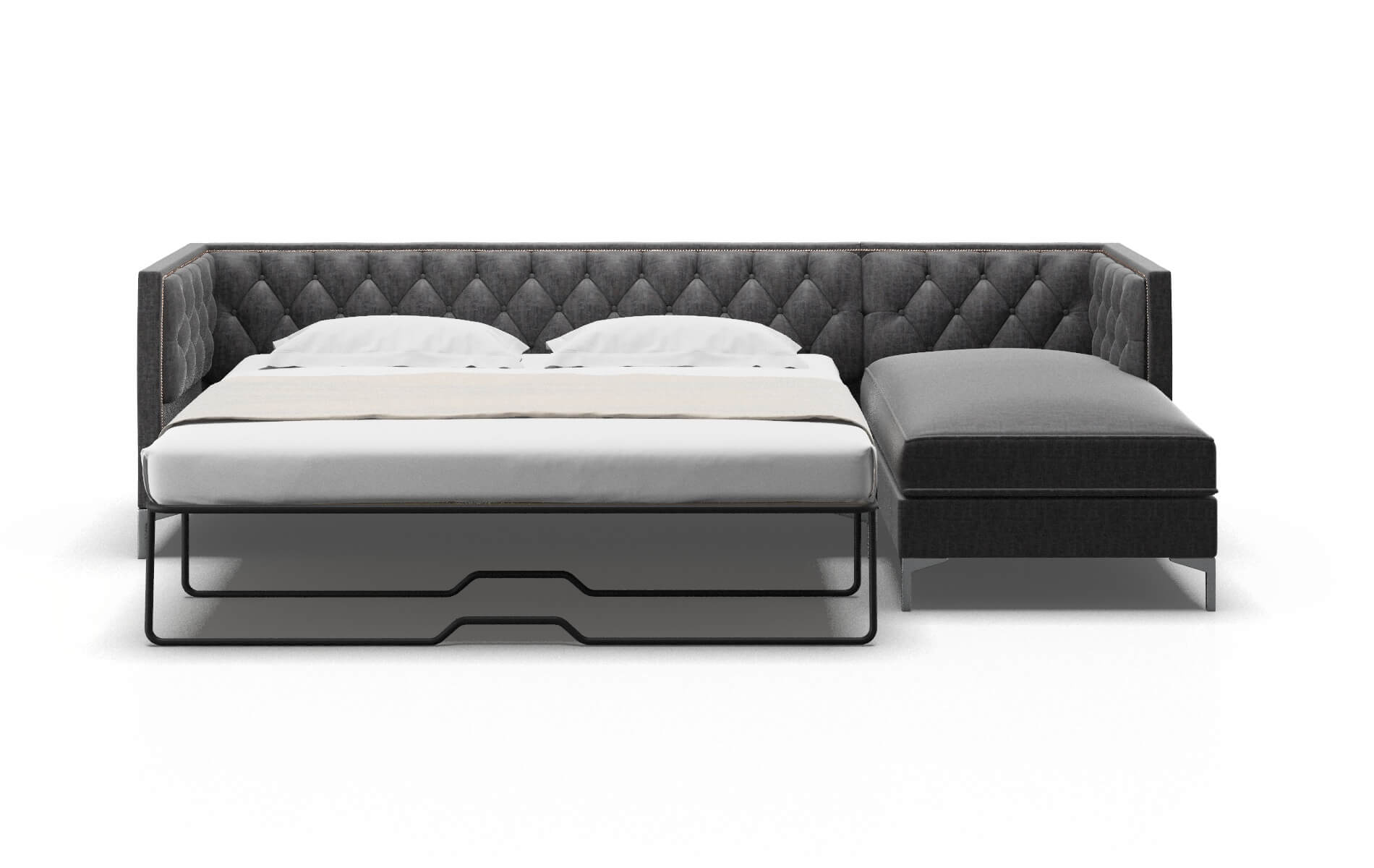 Gosford Marcy Baltic Panel Sleeper Espresso legs 1