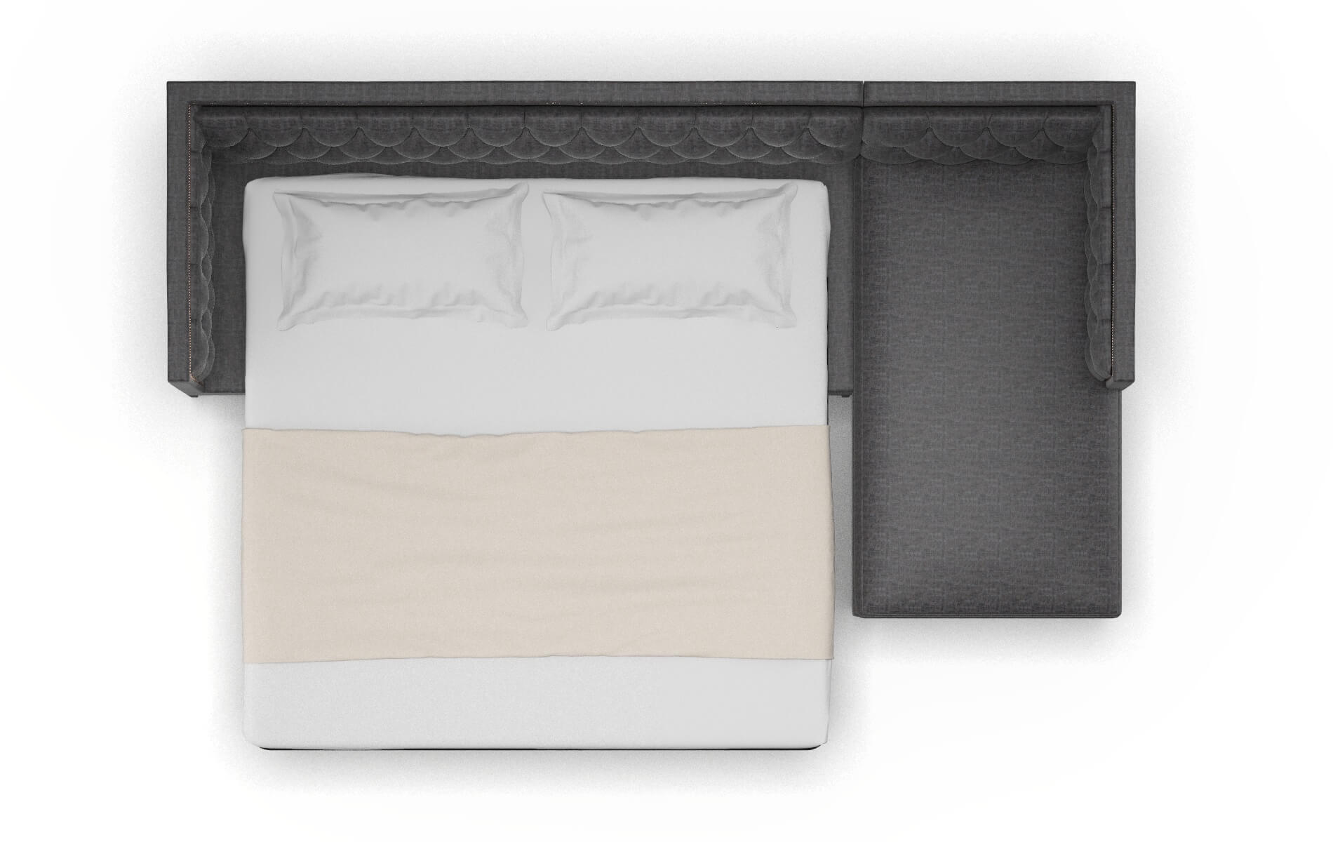 Gosford Marcy Baltic Panel Sleeper Espresso legs 3
