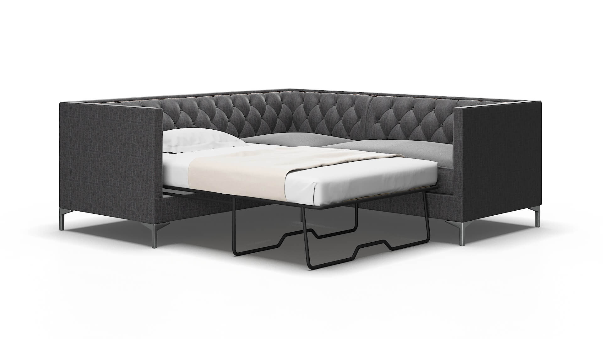 Gosford Marcy Baltic Sectional Sleeper Espresso legs 2