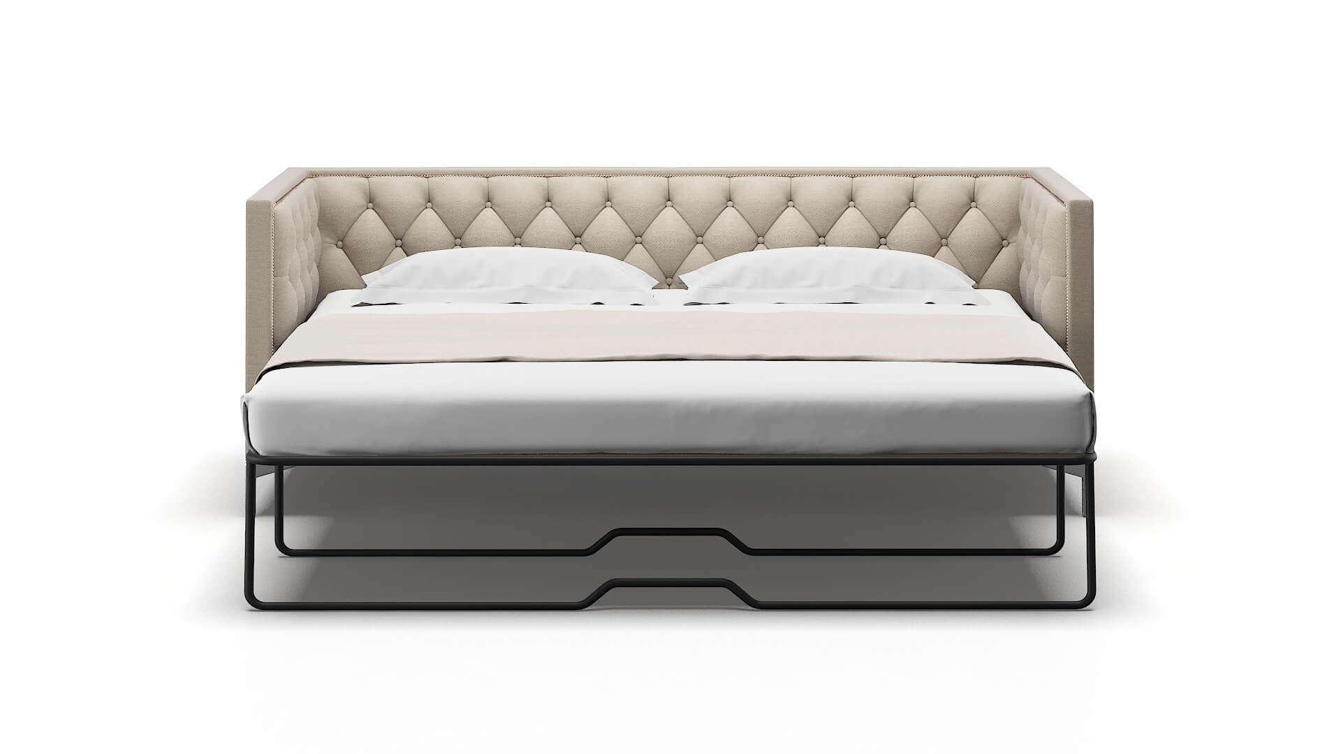 Gosford Naples Almond Sofa Sleeper Espresso legs 1