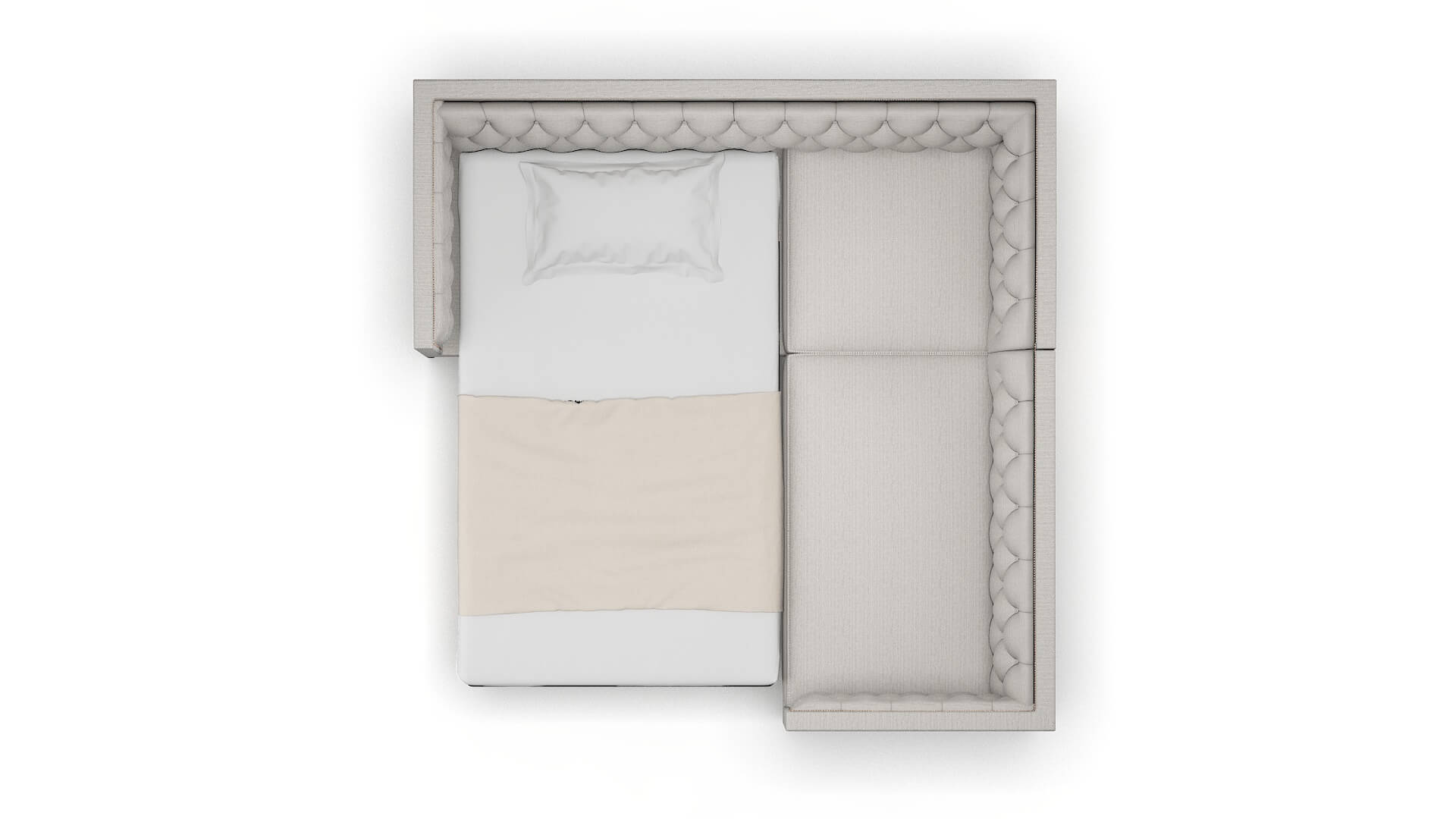 Gosford Naples Ash Sectional Sleeper Espresso legs 3