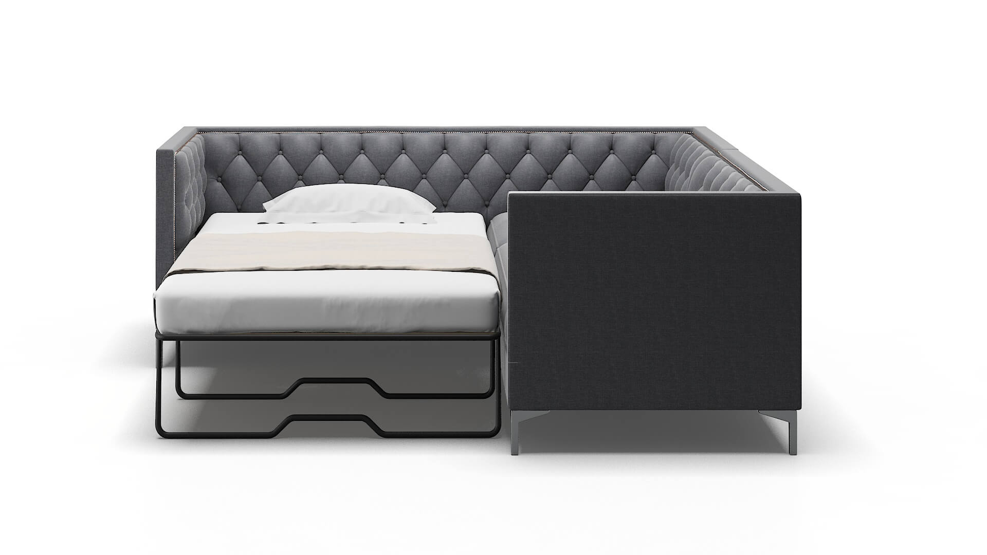 Gosford Notion Graphite Sectional Sleeper Espresso legs 1