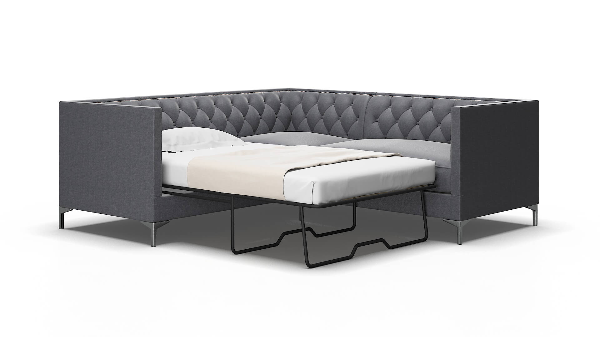 Gosford Notion Graphite Sectional Sleeper Espresso legs 2