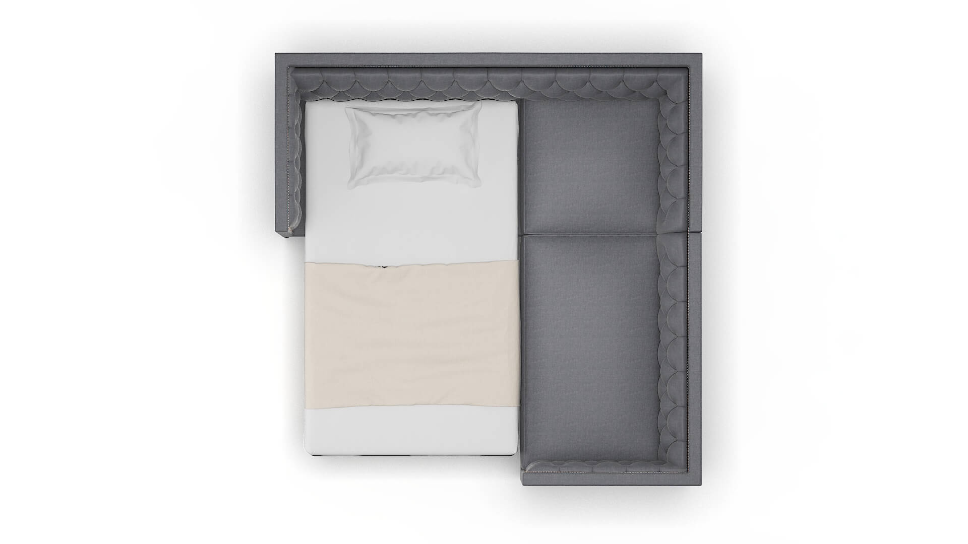 Gosford Notion Graphite Sectional Sleeper Espresso legs 3