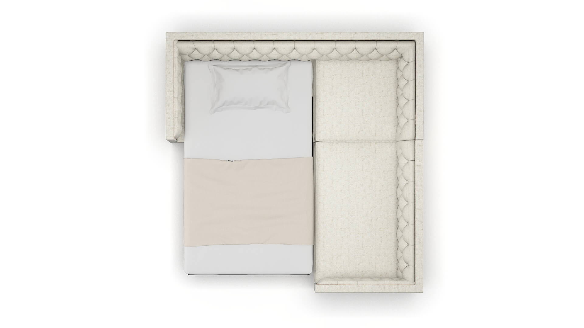 Gosford Oceanside Birch Sectional Sleeper Espresso legs 3