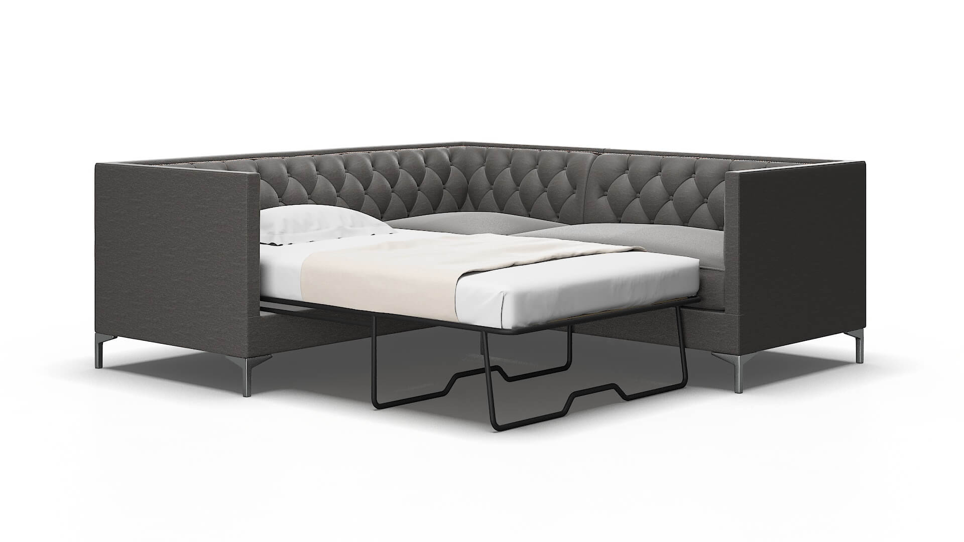 Gosford Oscar Grey Sectional Sleeper Espresso legs 2