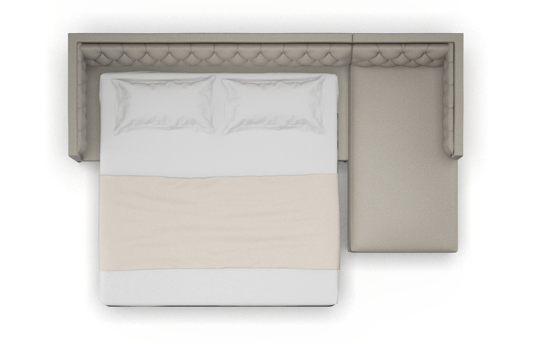 Gosford Oscar Silver Panel Sleeper Espresso legs 3