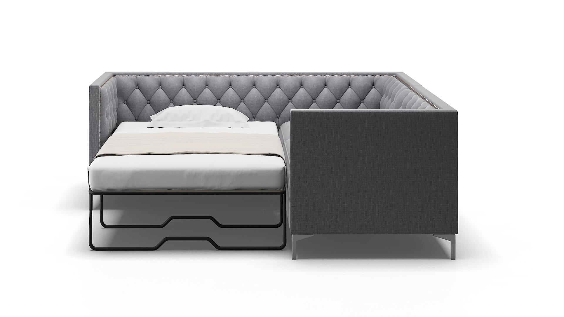 Gosford Parker Ash Sectional Sleeper Espresso legs 1