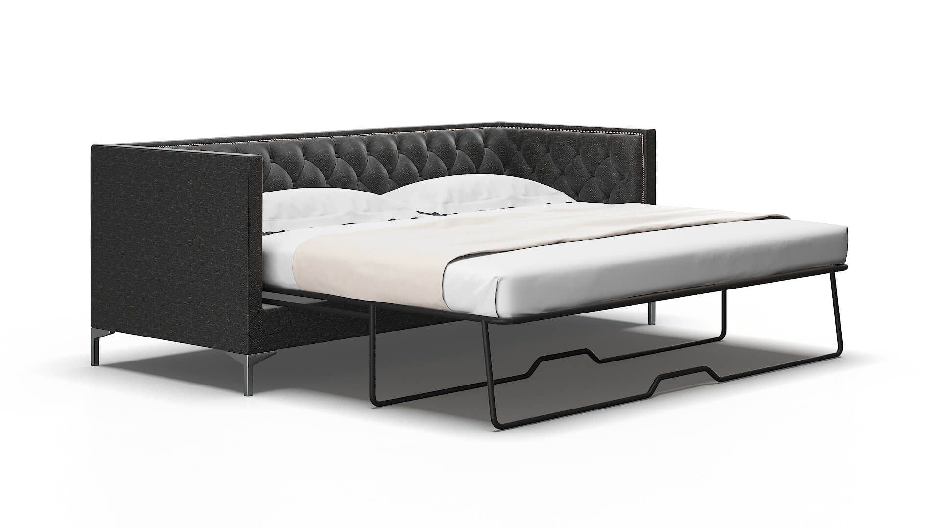 Gosford Phoenix Charcoal Sofa Sleeper Espresso legs 2