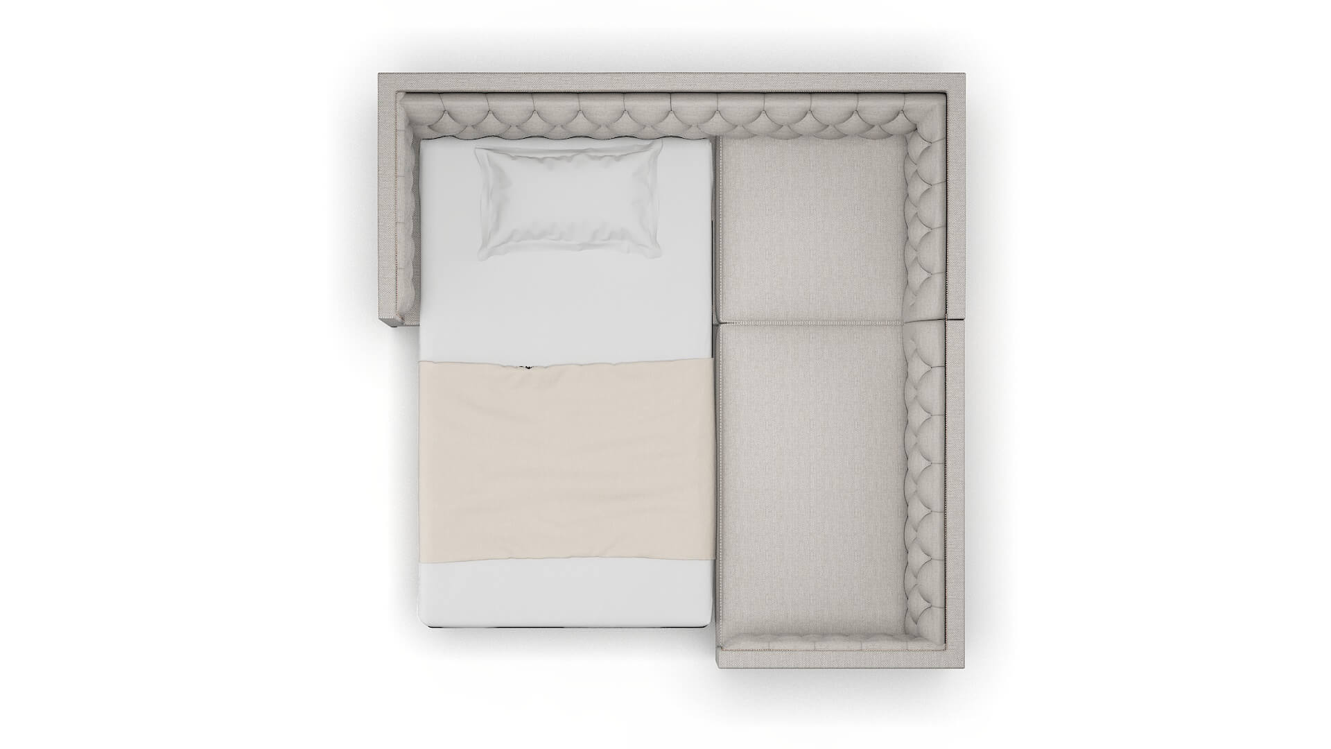 Gosford Phoenix Sterling Sectional Sleeper Espresso legs 3