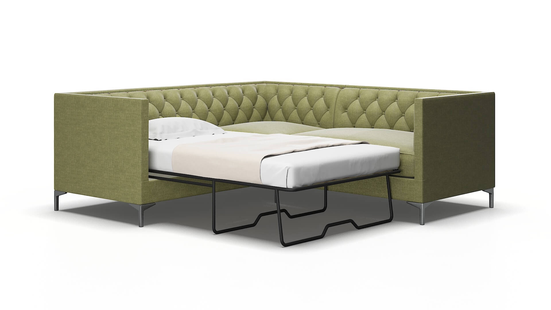 Gosford Portland Basil Sectional Sleeper Espresso legs 2