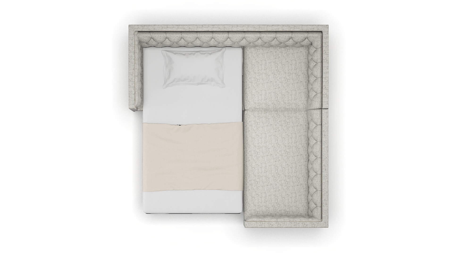 Gosford Prime Gravel Sectional Sleeper Espresso legs 3