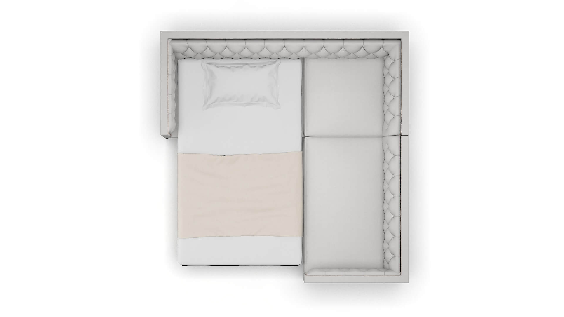 Gosford Prisma Steam Sectional Sleeper Espresso legs 3