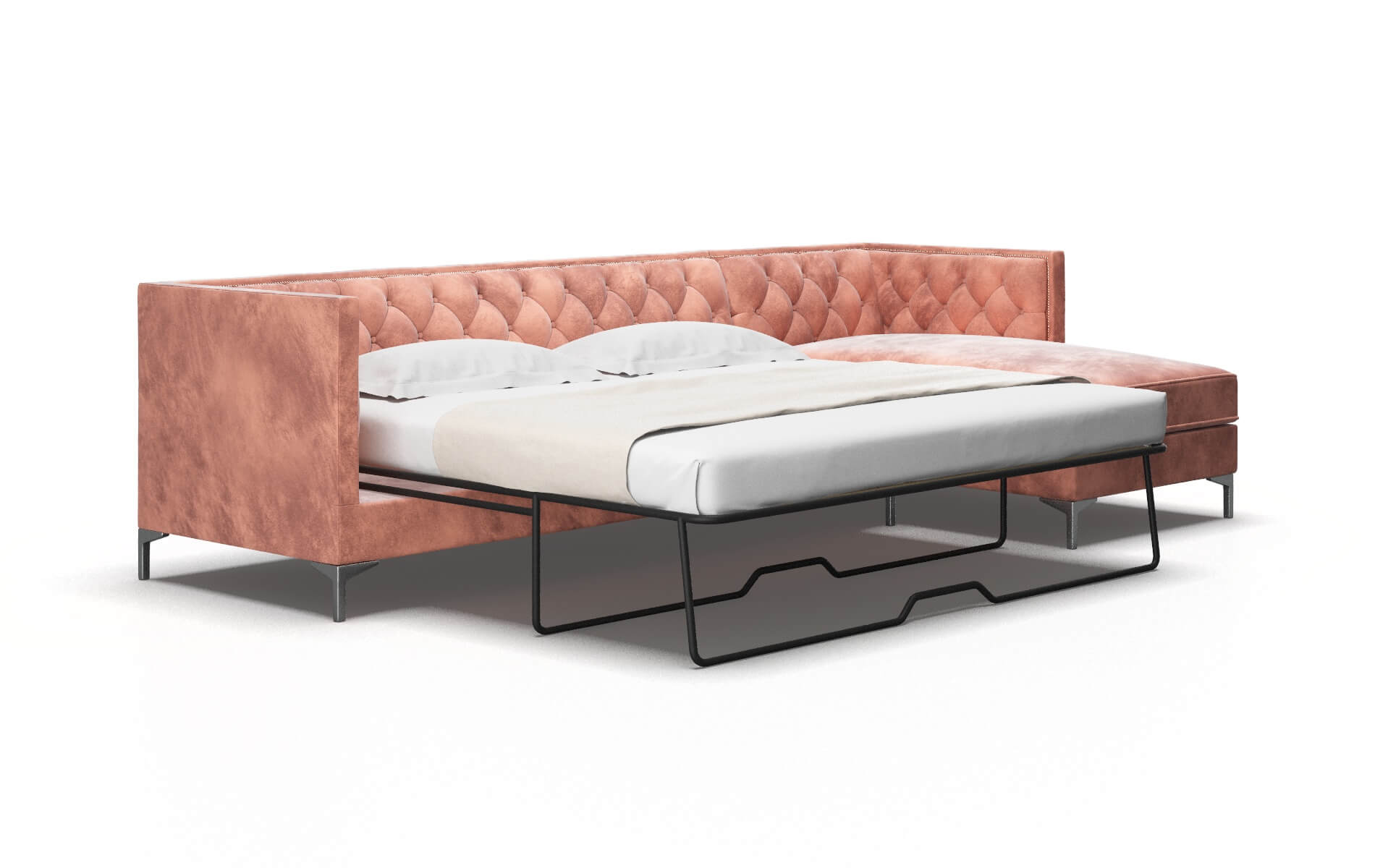 Gosford Royale Blush Panel Sleeper Espresso legs 2