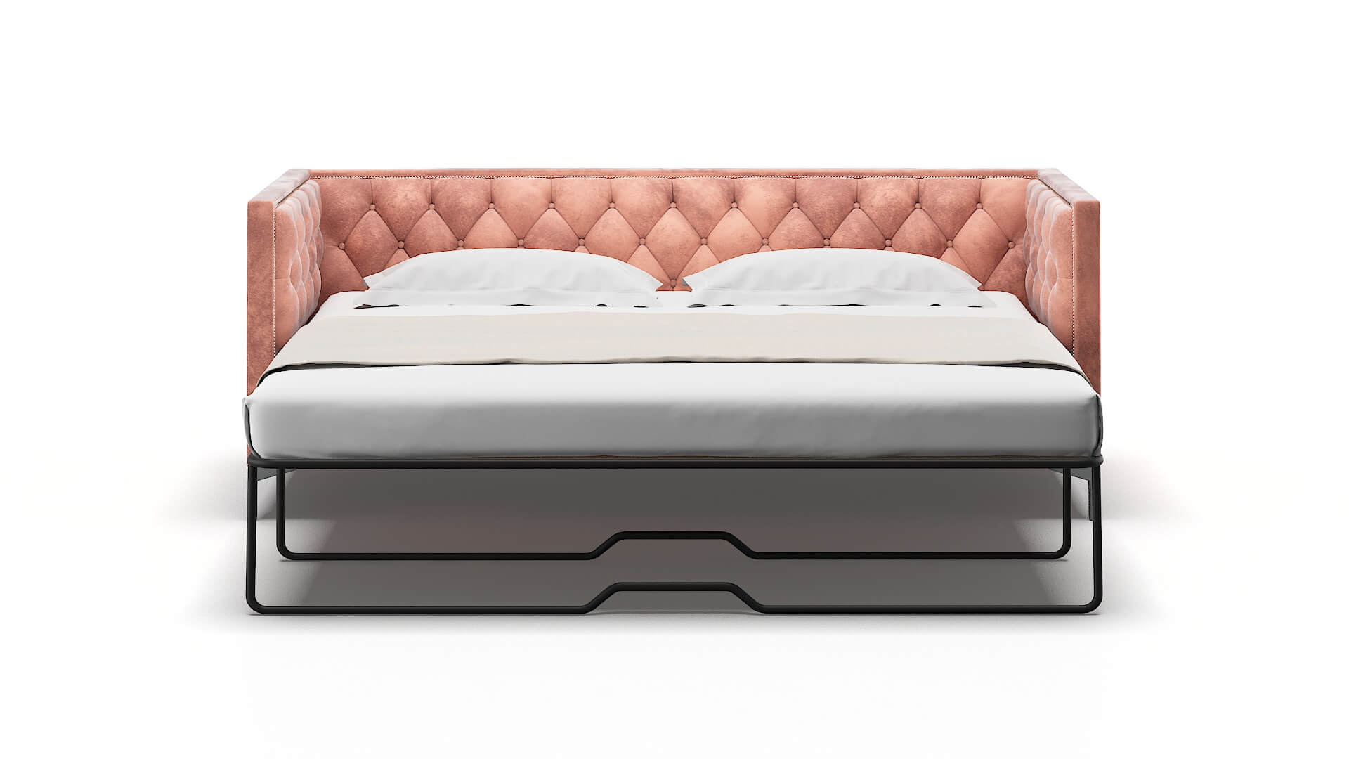 Gosford Royale Blush Sofa Sleeper Espresso legs 1