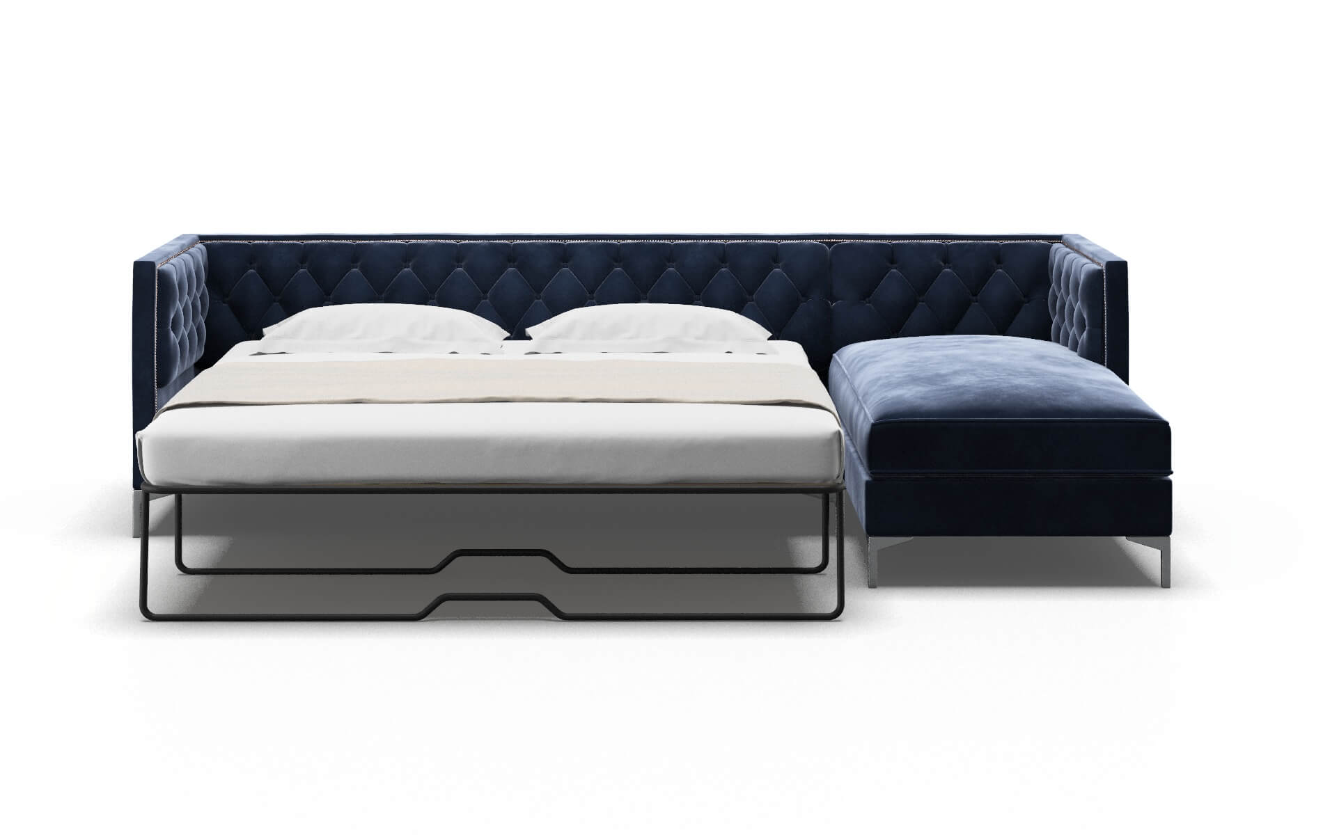 Gosford Royale Cobalt Panel Sleeper Espresso legs 1