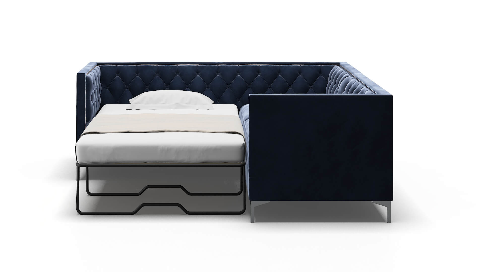 Gosford Royale Cobalt Sectional Sleeper Espresso legs 1