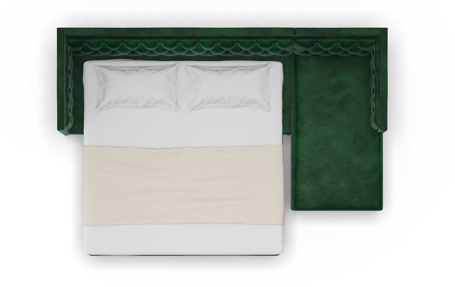 Gosford Royale Evergreen Panel Sleeper Espresso legs 3