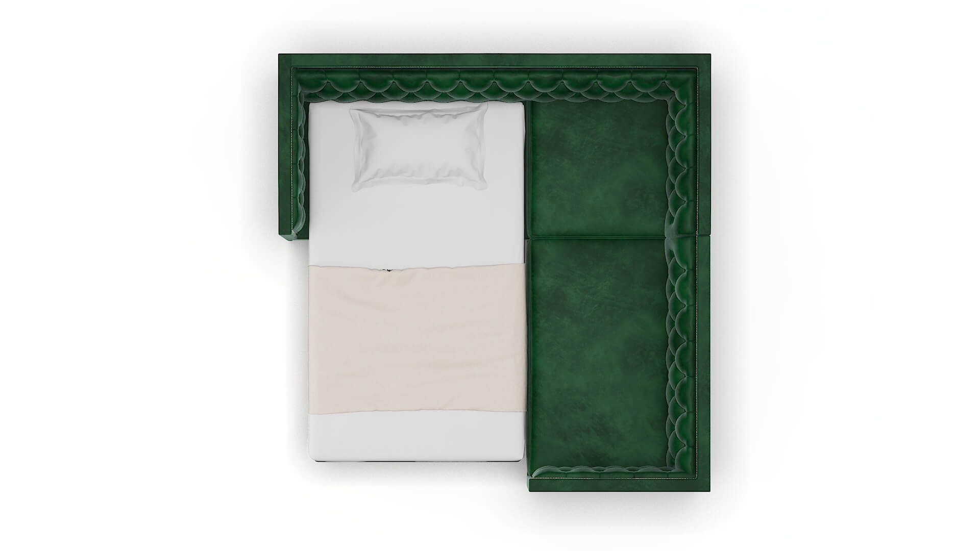 Gosford Royale Evergreen Sectional Sleeper Espresso legs 3