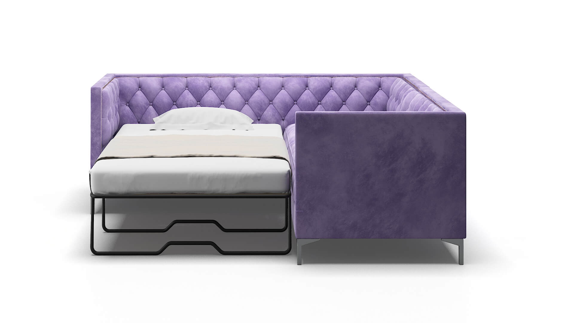 Gosford Royale Lavender Sectional Sleeper Espresso legs 1