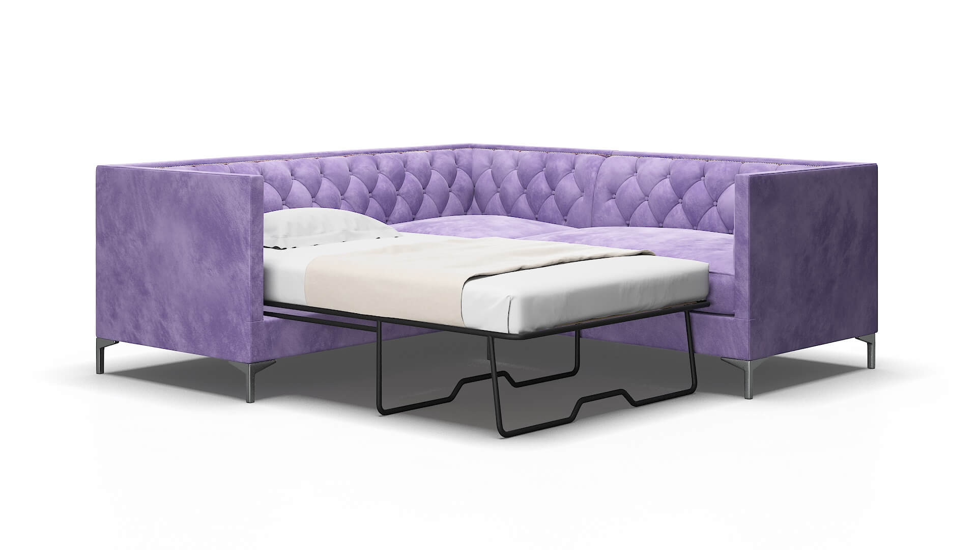Gosford Royale Lavender Sectional Sleeper Espresso legs 2