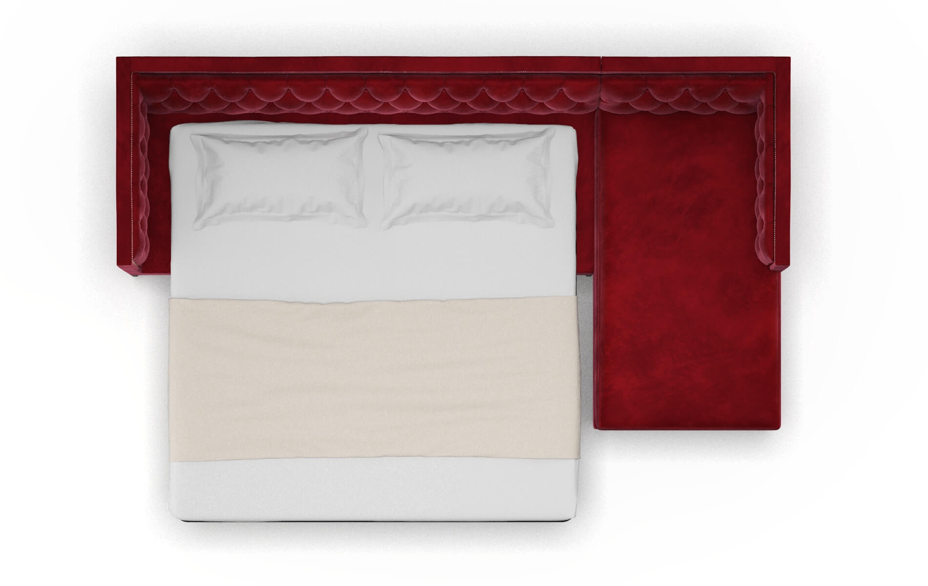 Gosford Royale Ruby Panel Sleeper Espresso legs 3