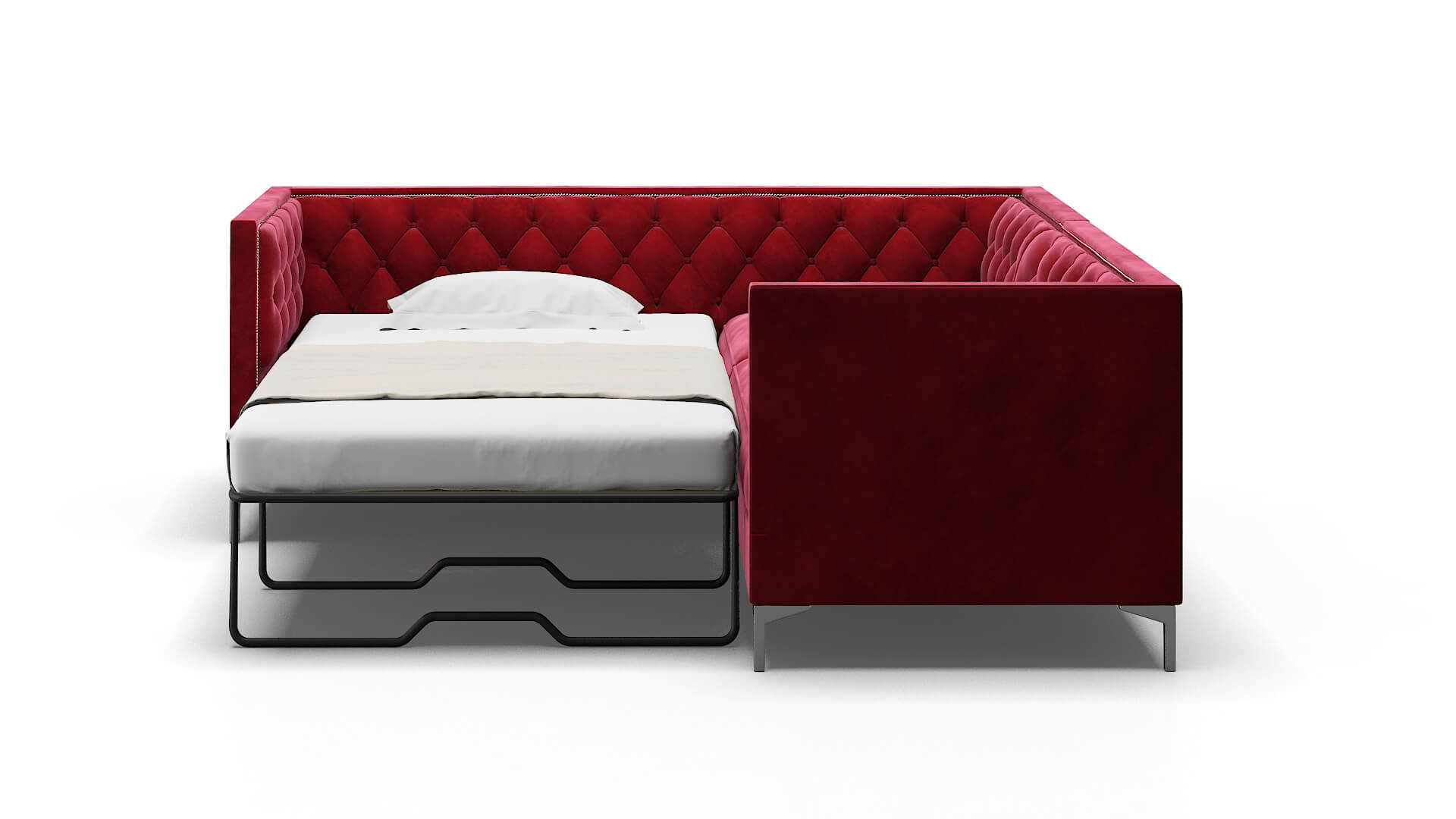 Gosford Royale Ruby Sectional Sleeper Espresso legs 1
