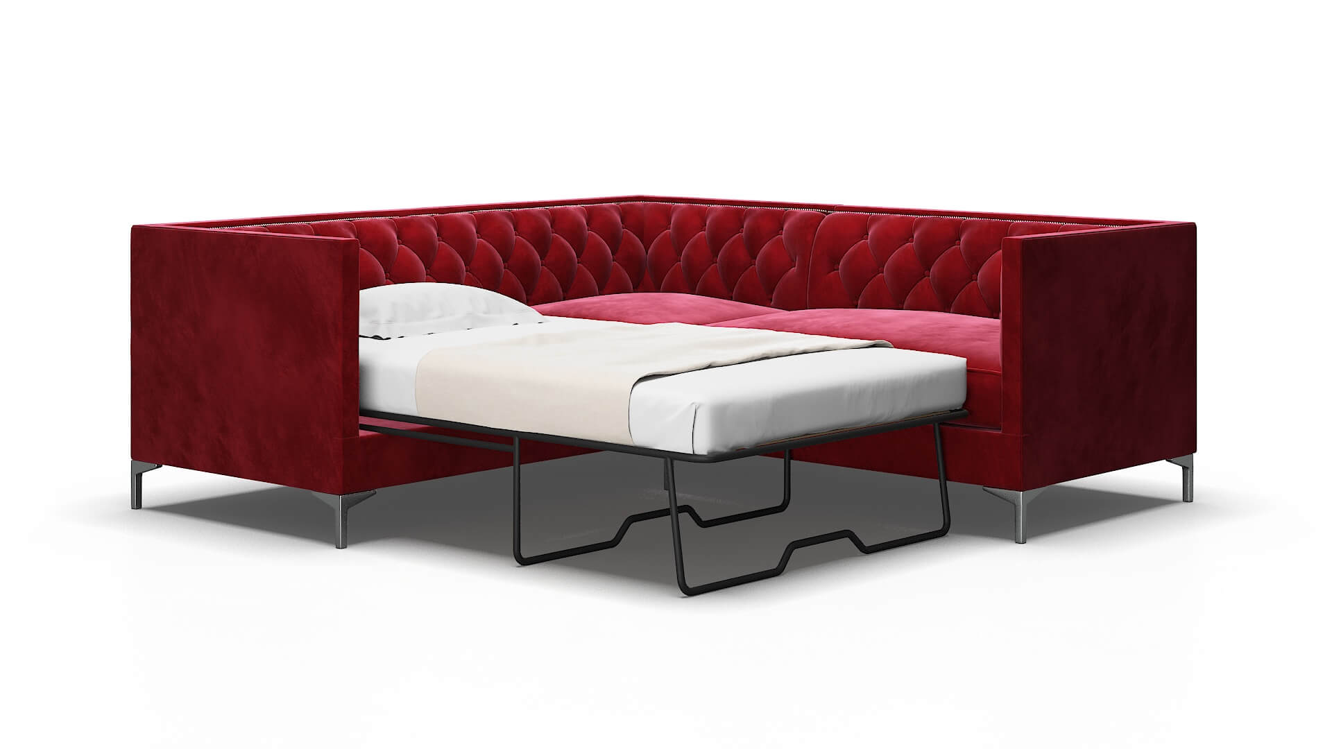 Gosford Royale Ruby Sectional Sleeper Espresso legs 2