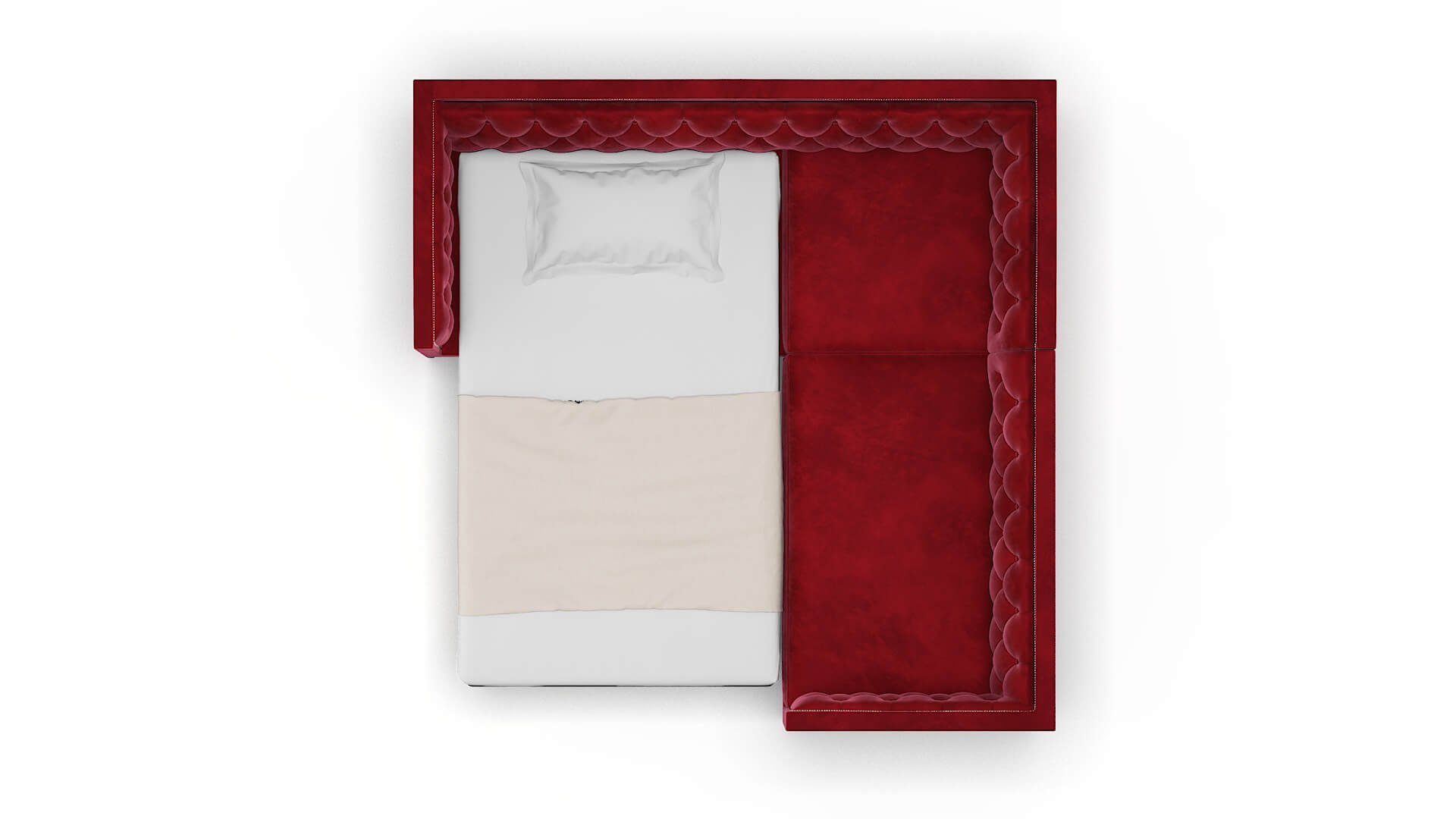 Gosford Royale Ruby Sectional Sleeper Espresso legs 3