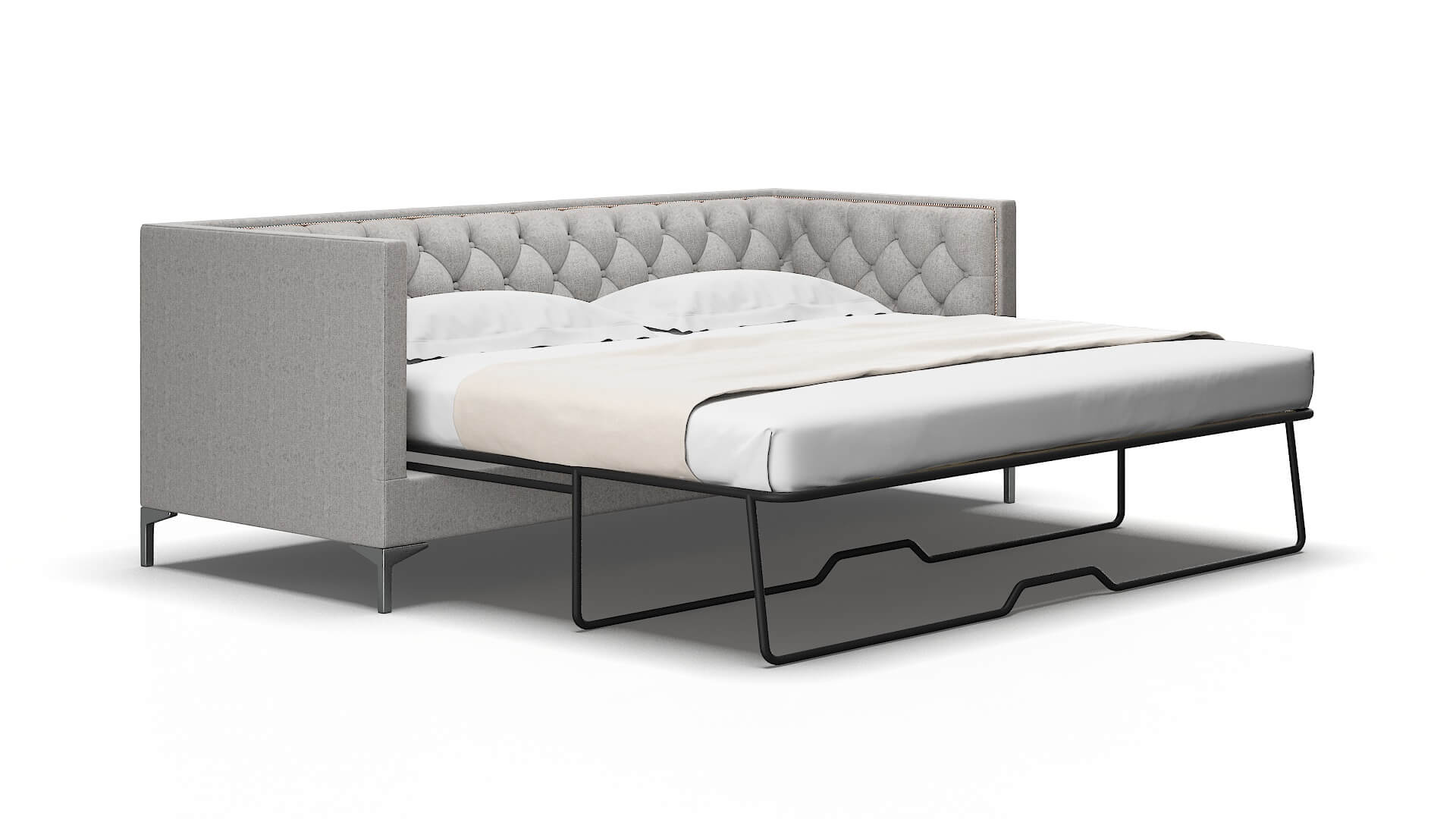 Gosford Sasha Silver Sofa Sleeper Espresso legs 2