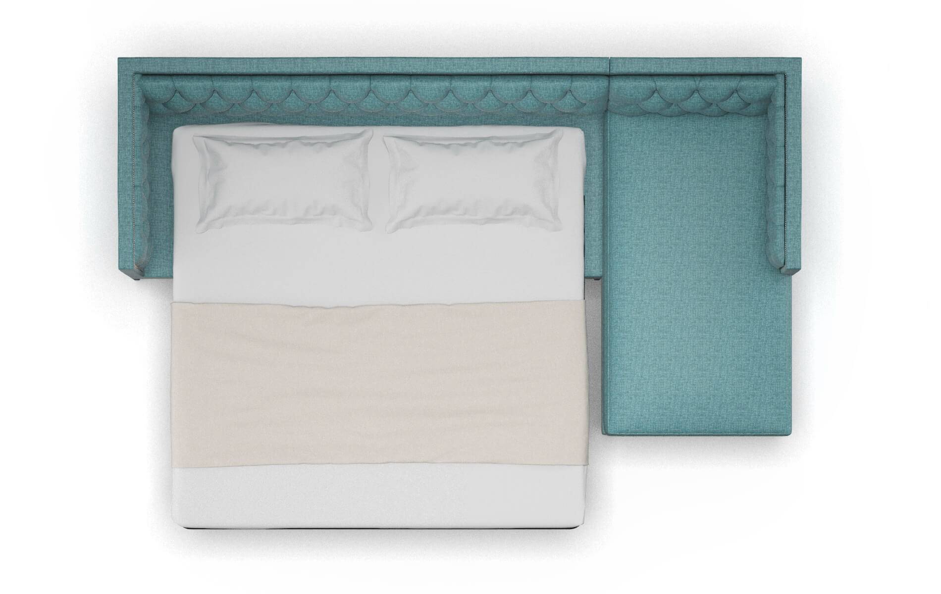 Gosford Simplex Blue_moon Panel Sleeper Espresso legs 3