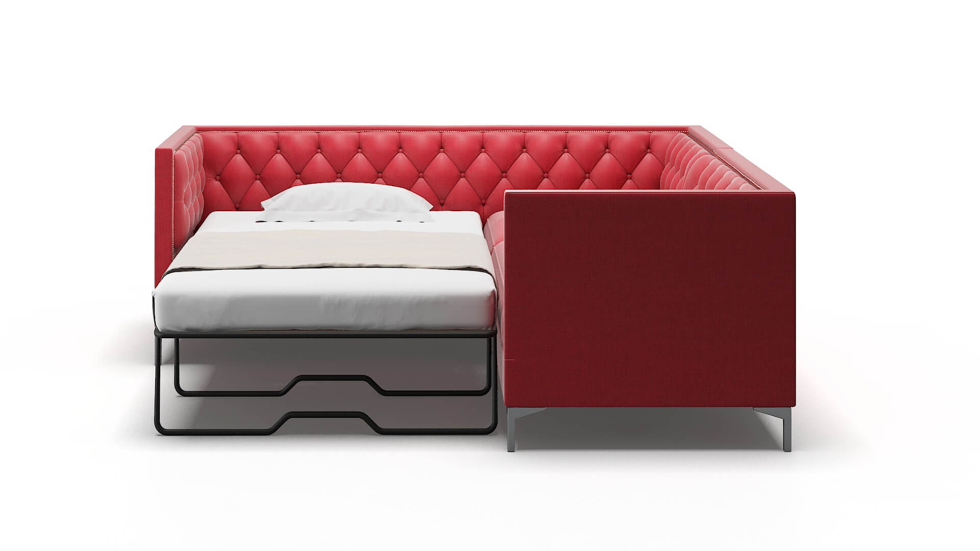 Gosford Sorrento Berry Sectional Sleeper Espresso legs 1
