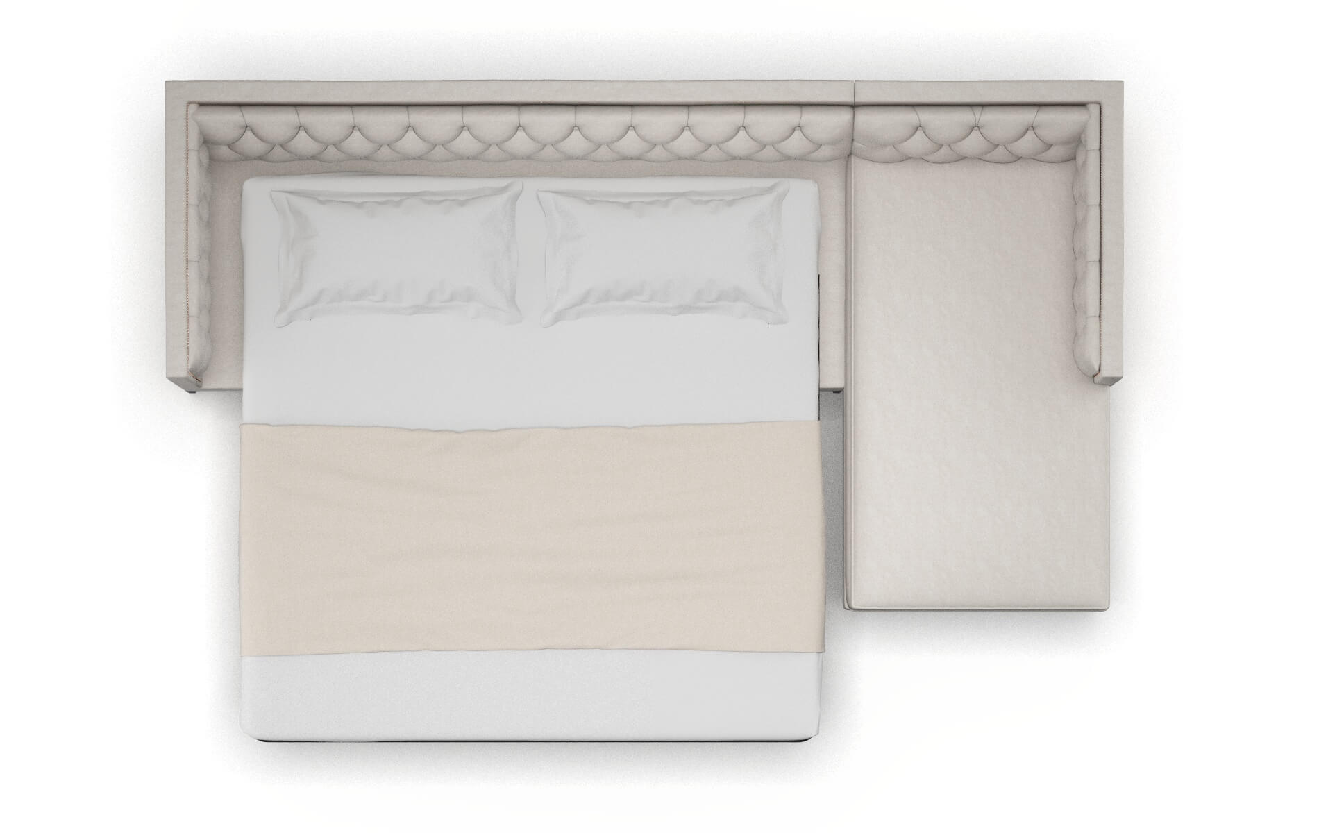 Gosford Suave Dove Panel Sleeper Espresso legs 3