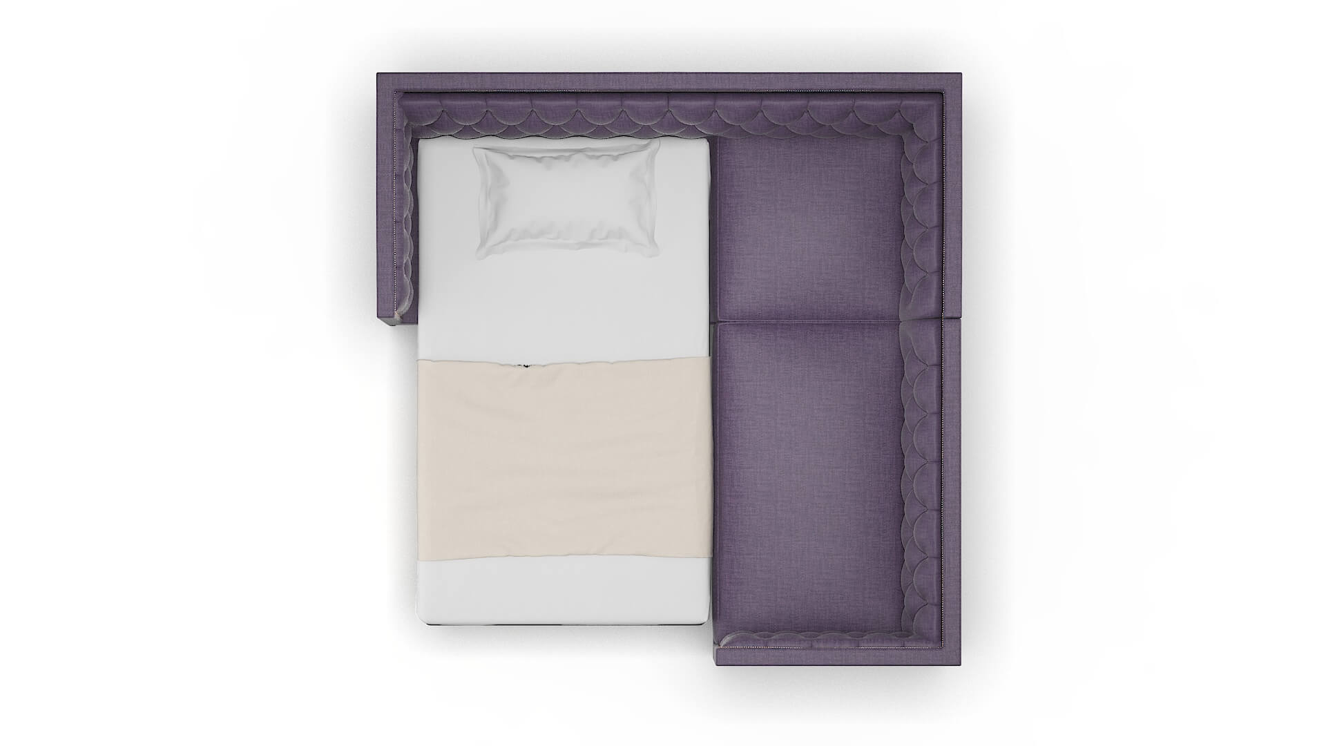 Gosford Tess Blackberry Sectional Sleeper Espresso legs 3