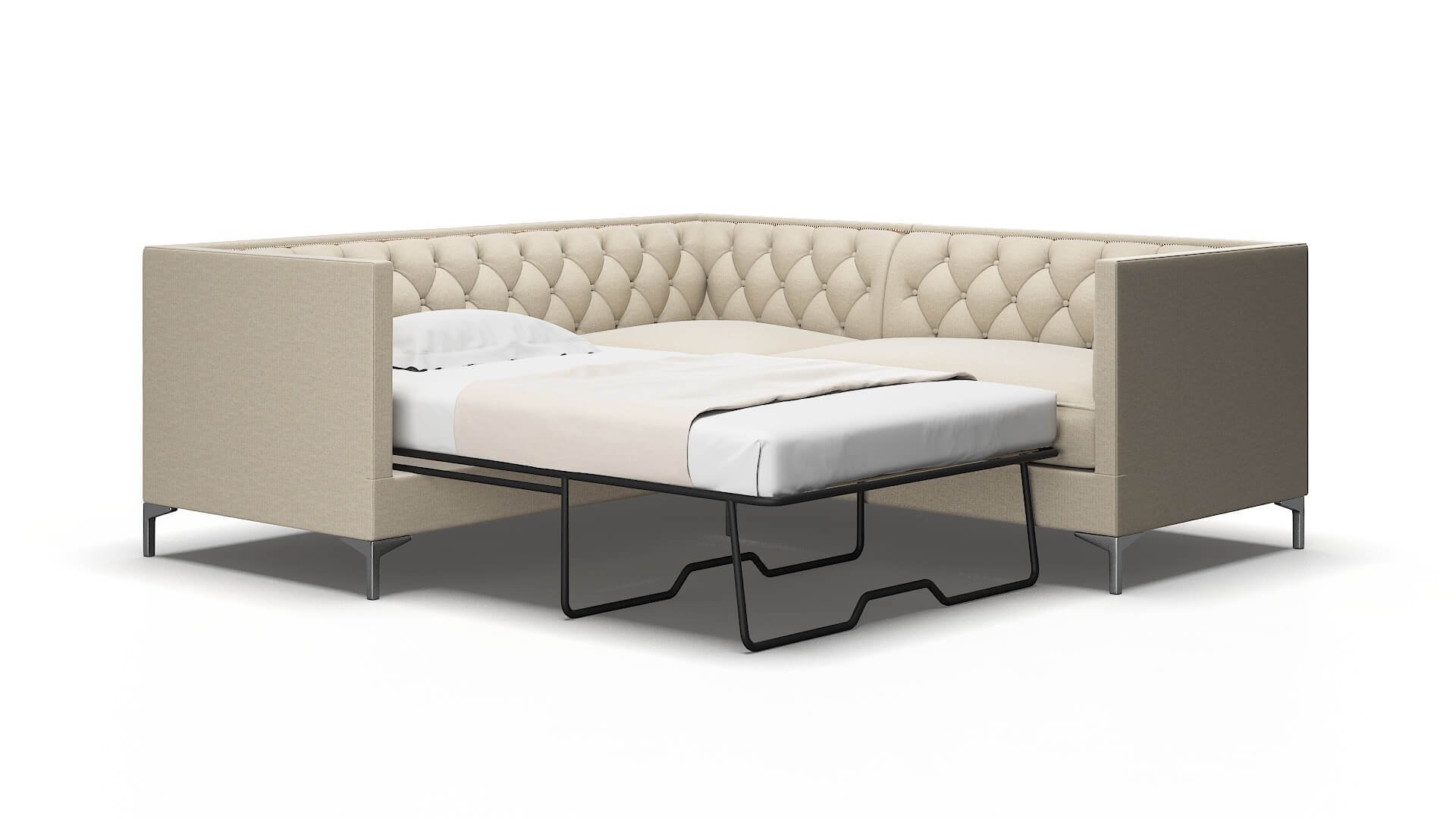 Gosford Urban_d Silver Sectional Sleeper Espresso legs 2