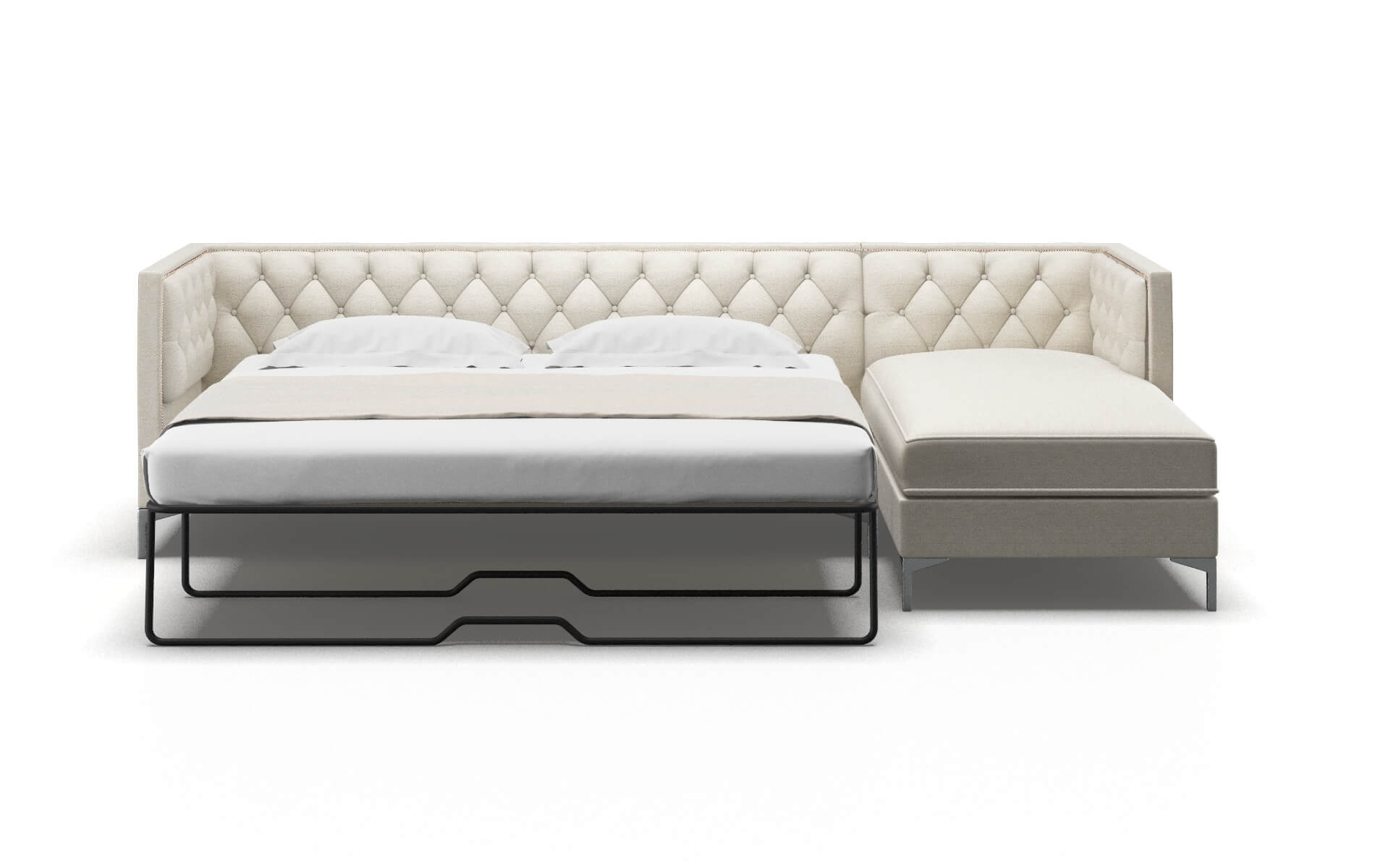 Gosford Venus Cream Panel Sleeper Espresso legs 1