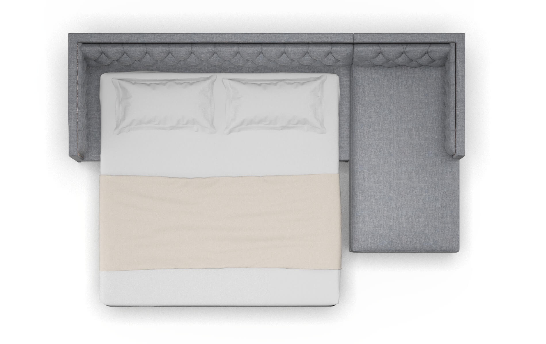 Gosford Venus Mist Panel Sleeper Espresso legs 3