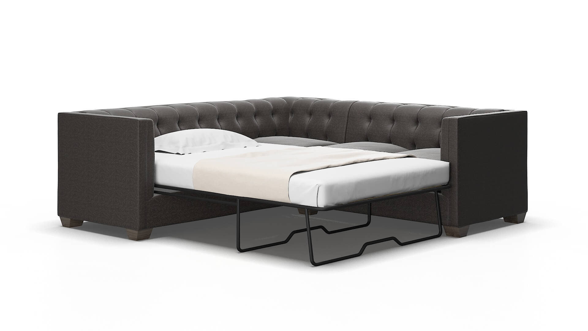 Grant Avenger denim Sectional sleeper Espresso Legs  2