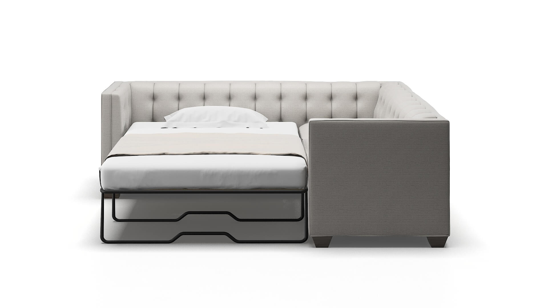 Grant Avenger Dolphin Sectional Sleeper Espresso legs 1