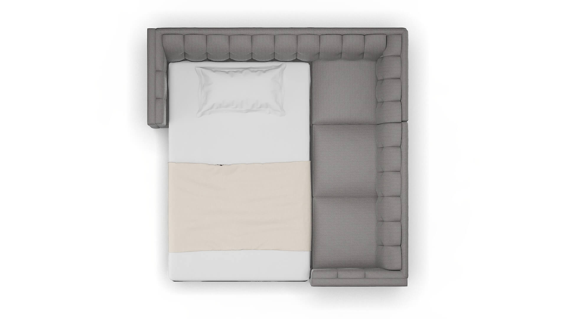 Grant Avenger Zinc Sectional Sleeper Espresso legs 3